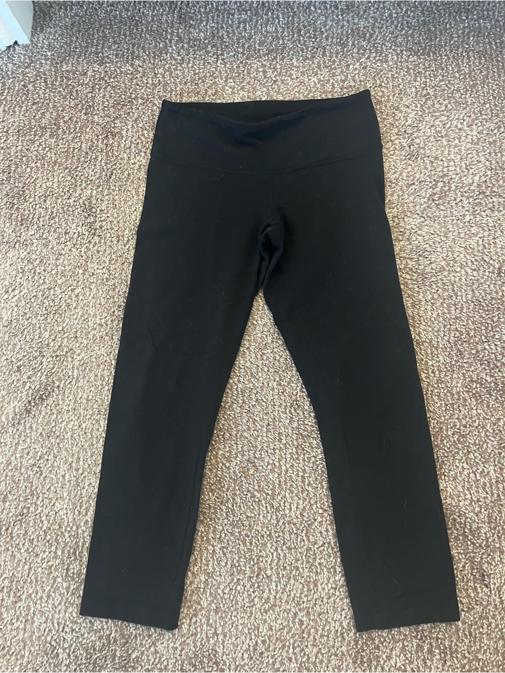 lululemon athletica Black Cropped Performance Leggings